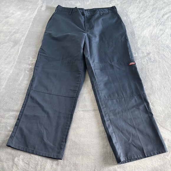 Dickies Cargo Pants Double Knee Work Utility Pants Navy Blue 36x29 - Picture 2 of 11